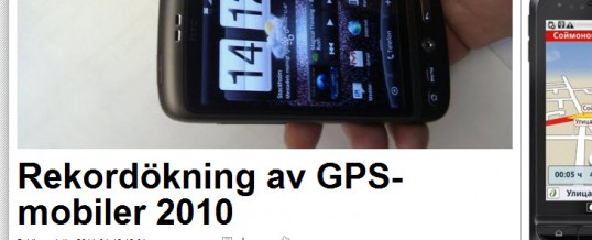 Rekordökning av GPS-mobiler och dess användningsområden